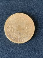 Schweizer Goldvreneli, 20 Fr., Jahrgang 1914, Top Zustand!