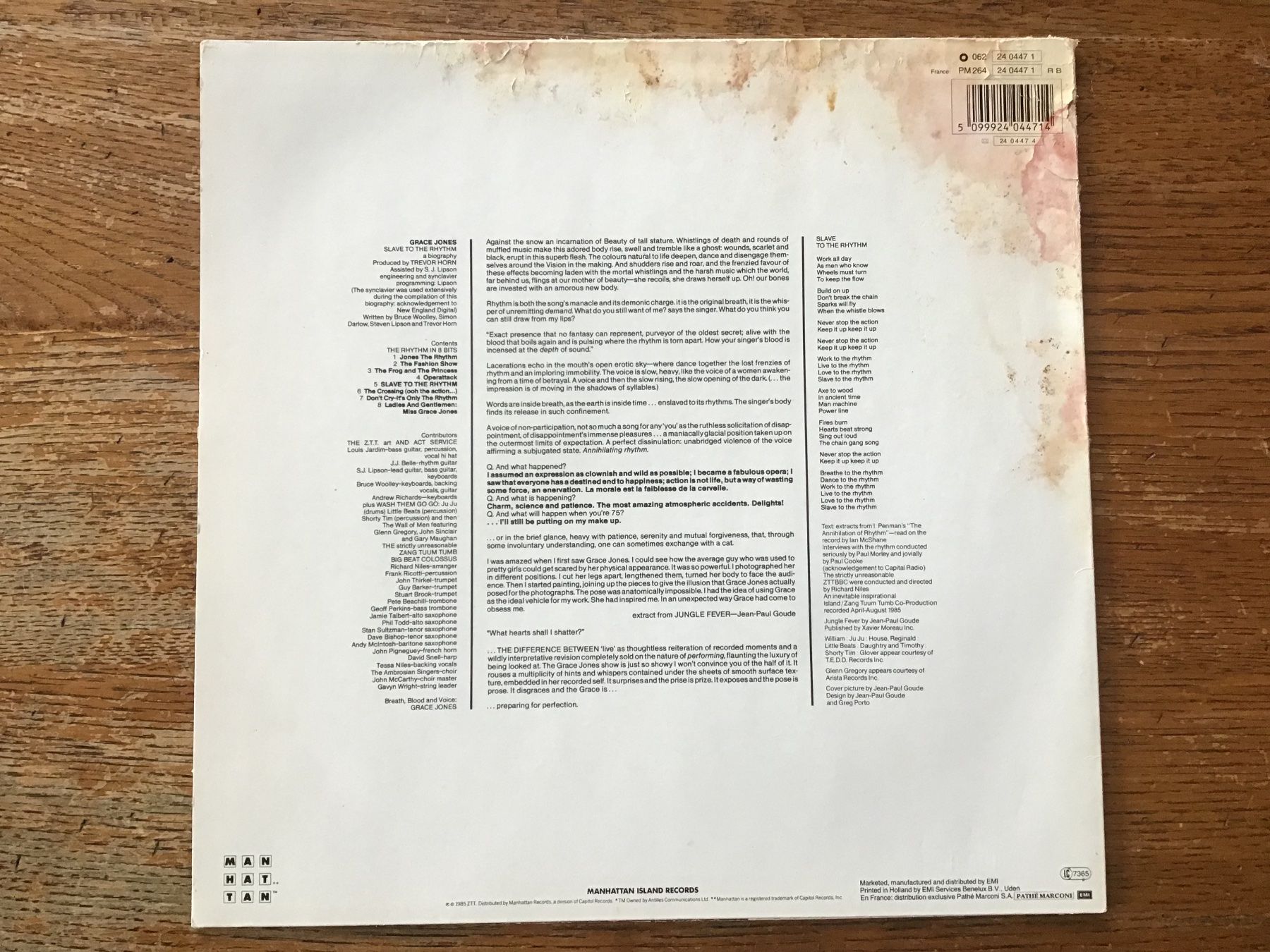 Vinyles: LP Grace Jones – D'occasion à Fully par Ruby97 1