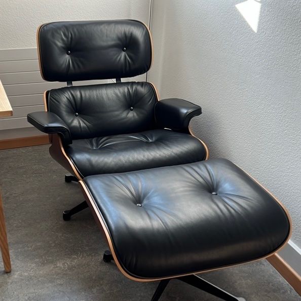 Eames Poltrone: Original Eames Lounge Chair inkl. Ottoman – Usato da Bern venduto da RShakalaka