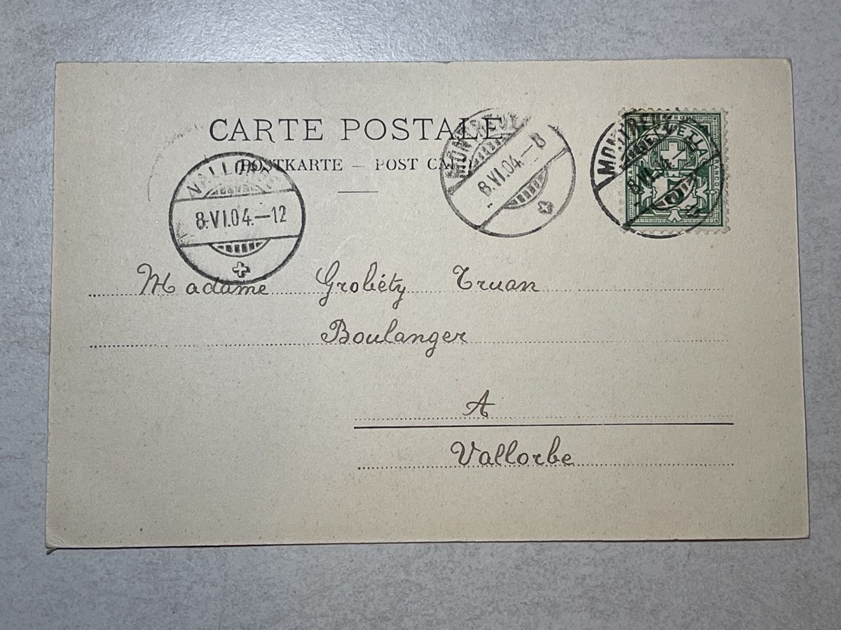 Cartoline postali: Montreux, Eglise  1904 – Usato da Strengelbach venduto da Aschatan5 1