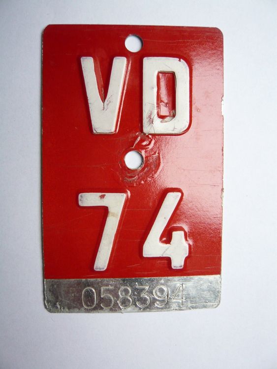PLAQUE VELO VD 74 Kaufen auf Ricardo