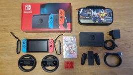 Nintendo Switch Konsole + Mario Kart Spiel und Zubehöre
