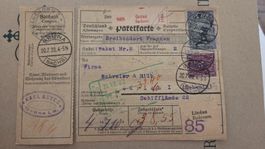 1922 Paketkarte Deutsches Reich 