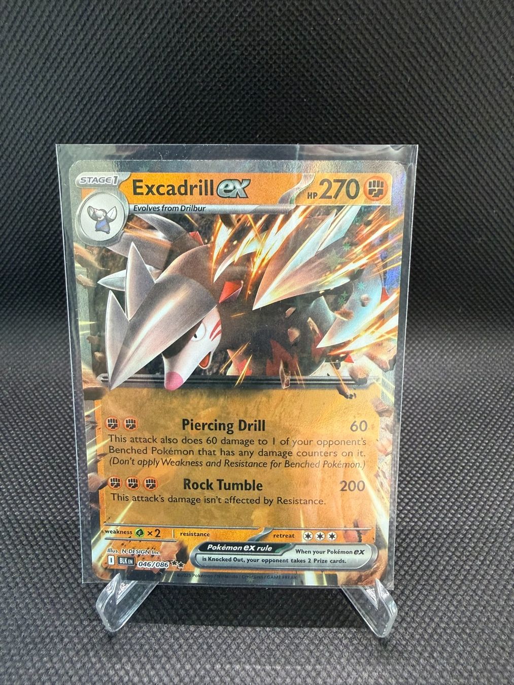 Pokémon Carte collezionabili: Pokemon Black Bolt Excadrill ex 046/086 – Usato da Horn venduto da Chilldone