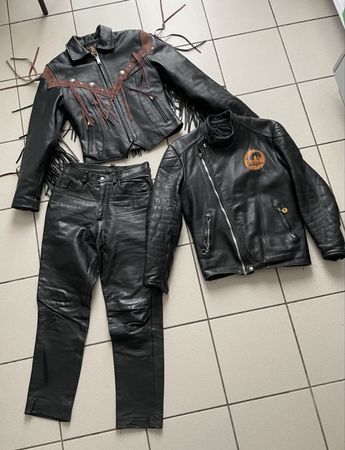 Ensemble cuir motard veste et pantalon