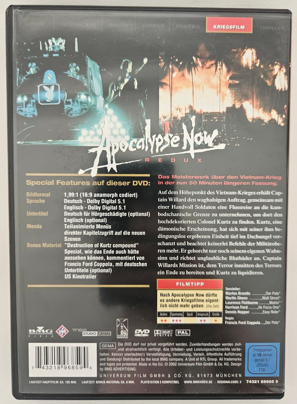Tutti i DVDs: DVD Apocalypse Now – Usato da Zetzwil venduto da Power4 1