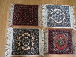 Vintage Antike persische Mini-Teppiche 4 Stk. für Sammler
