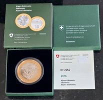 10 Fr. Gedenkmünze 2016 pp Alpen-Edelweiss Box