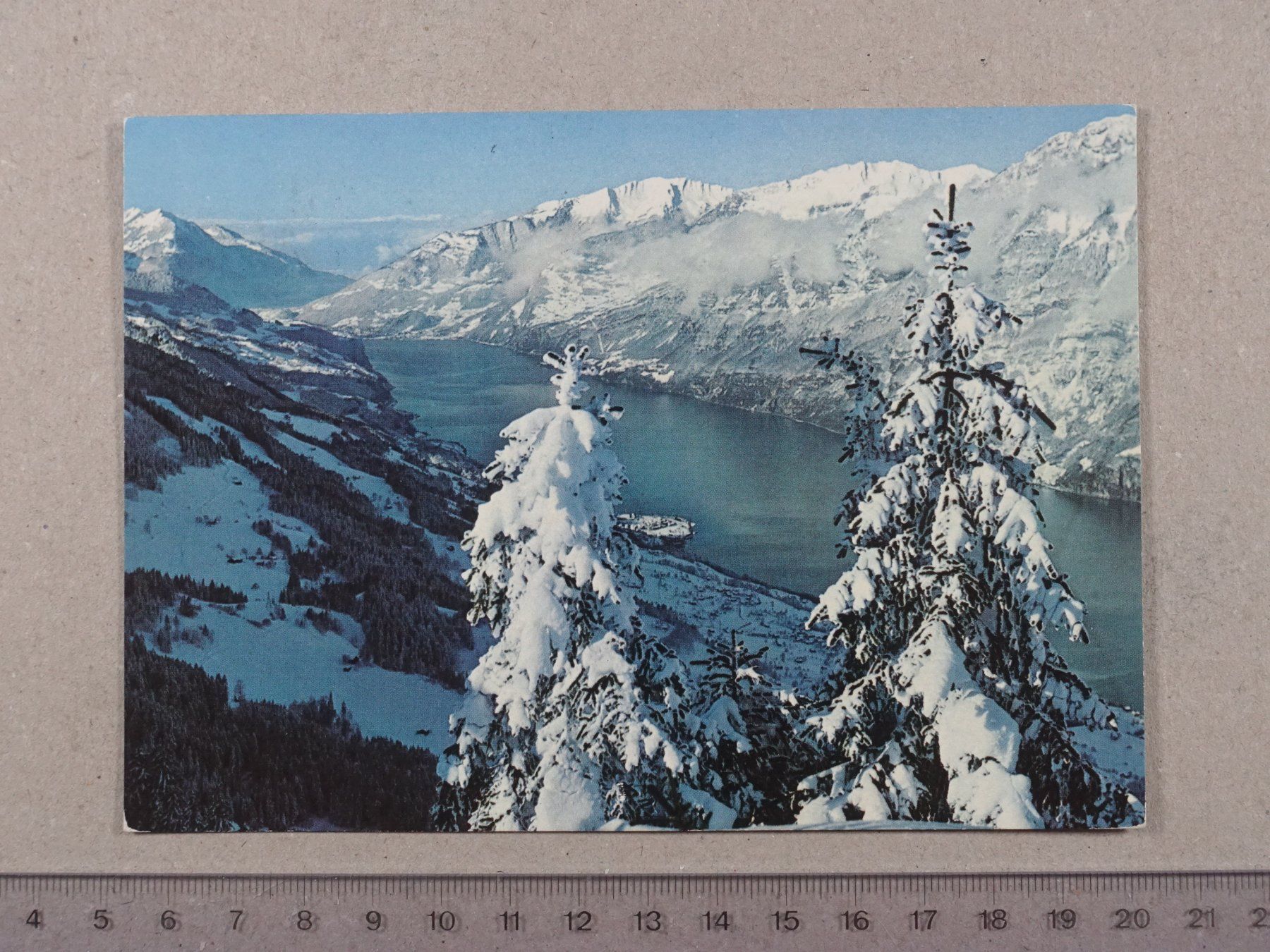Cartoline postali: Flumserberge, 1972, Blick auf Walensee – Usato da Lenzburg venduto da fh1