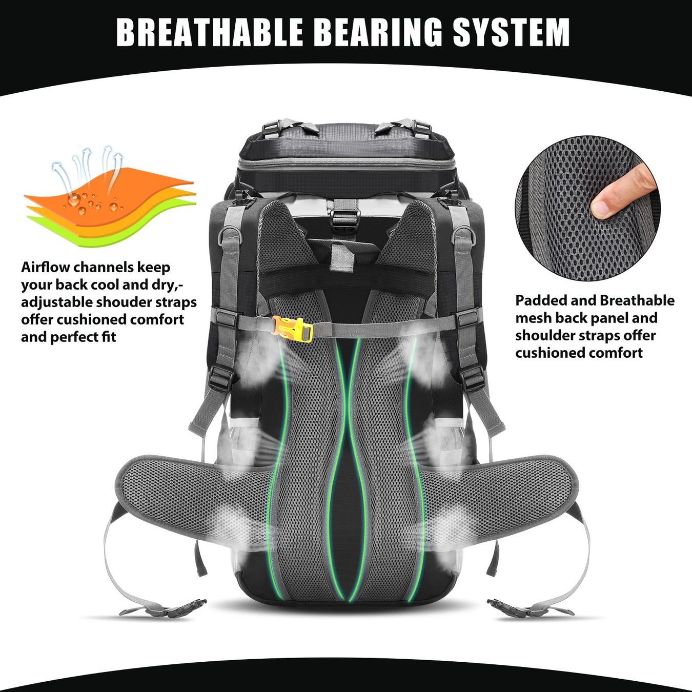 Zaini: NEU Wanderrucksack 60L Trekking / Sac à dos de randonnée – Nuovo e nell'imballaggio originale da Isérables venduto da Alfaga 4