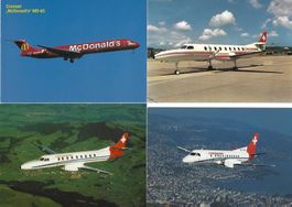 Crossair 4 AK 10x15 -MD-83 -Saab 340A  2x-Metroliner lll
