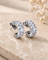 Sterlingsilber Ohrringe mit Zirkonia 