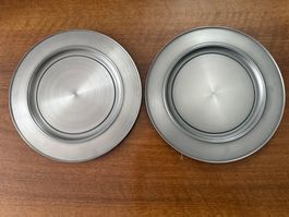 Unterteller ZINN rund 2er Set Durchmesser ca. 28cm