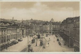 Zürich ZH Bahnhofplatz Tram Oldtimer Autos ca. 1930 sehr gut