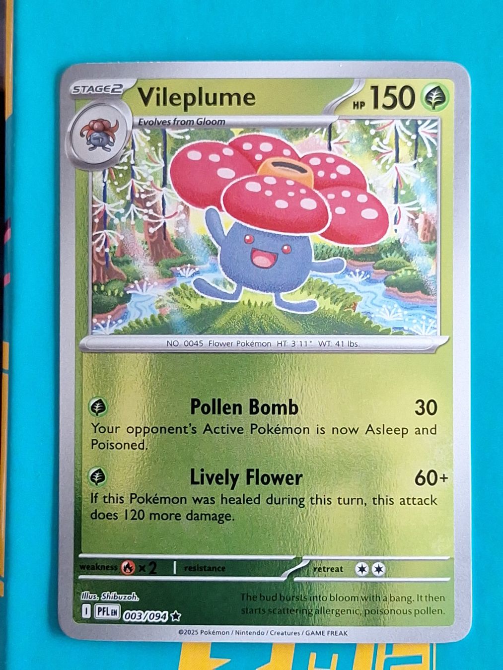 Pokémon Sammelbilder & Trading cards: Vileplume - Reverse Holo - Pokemon Phantasmal Flames – Gebraucht aus Altstätten SG von GGsGameshop