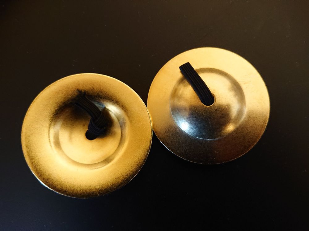 NEU - Mini Hand Becken Gong Percussion - Kinder Musik - Gold (Neu und ...