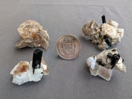 8 Stufen mit Turmalin, Muskowit & Feldspat (Set 7)