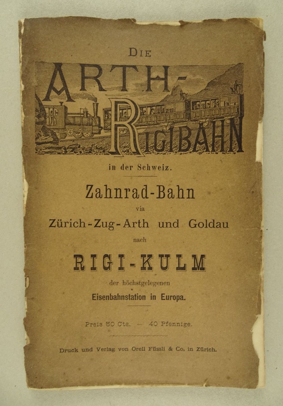Libri: ARTH-RIGI-BAHN, UM 1880 – Usato da Grüningen venduto da Kartensammler 1