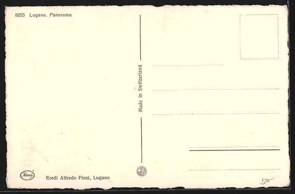 Cartoline postali: AK Lugano, Panorama – Usato da Berlin venduto da bartko-reher 1