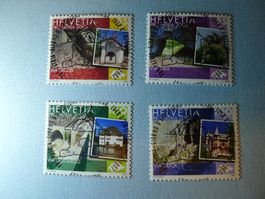 2007 Pro Patria Kulturwege B296-B299 ET Vollstempel