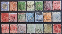 Britische Kolonien Lot mit alten Werten I