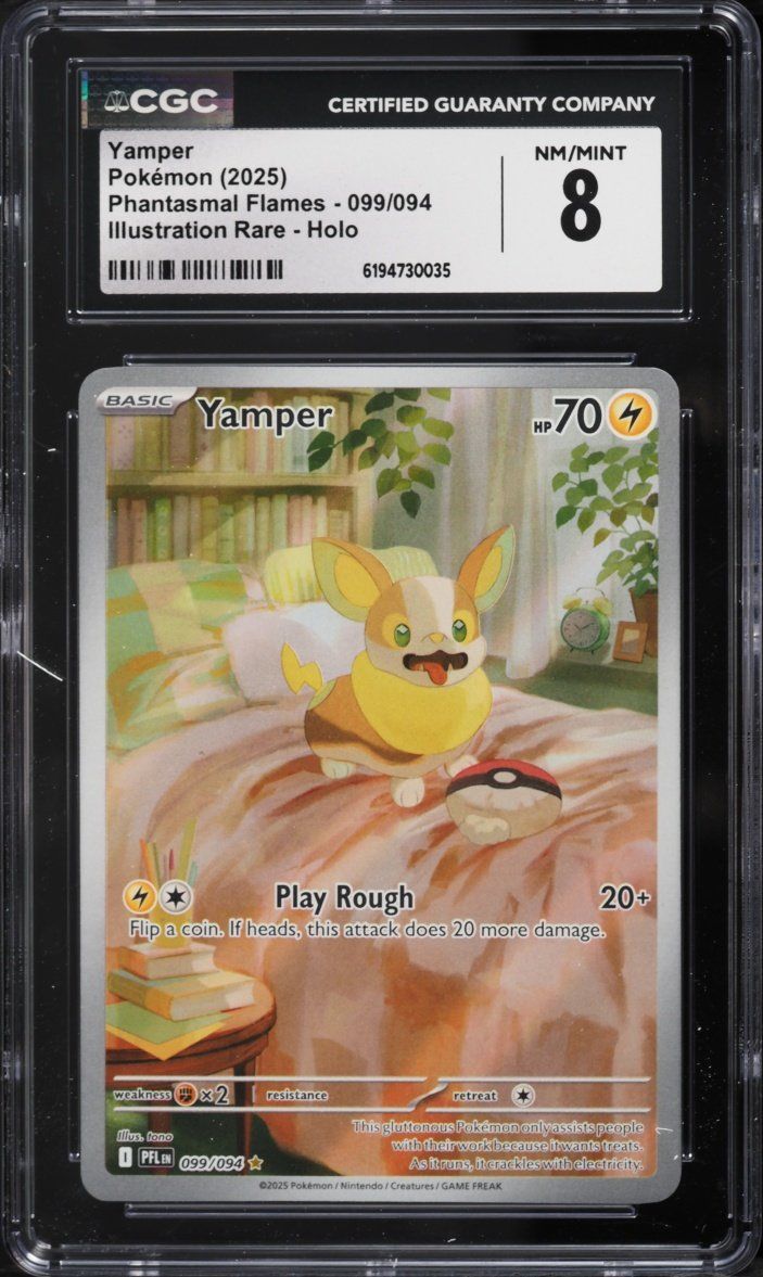 Pokémon Sammelbilder & Trading cards: Pokemon Mega Evolution Phantasmal Flames IR Yamper #99 CGC 8 – Neu (gemäss Beschreibung) aus Gunzwil von Rey_Import