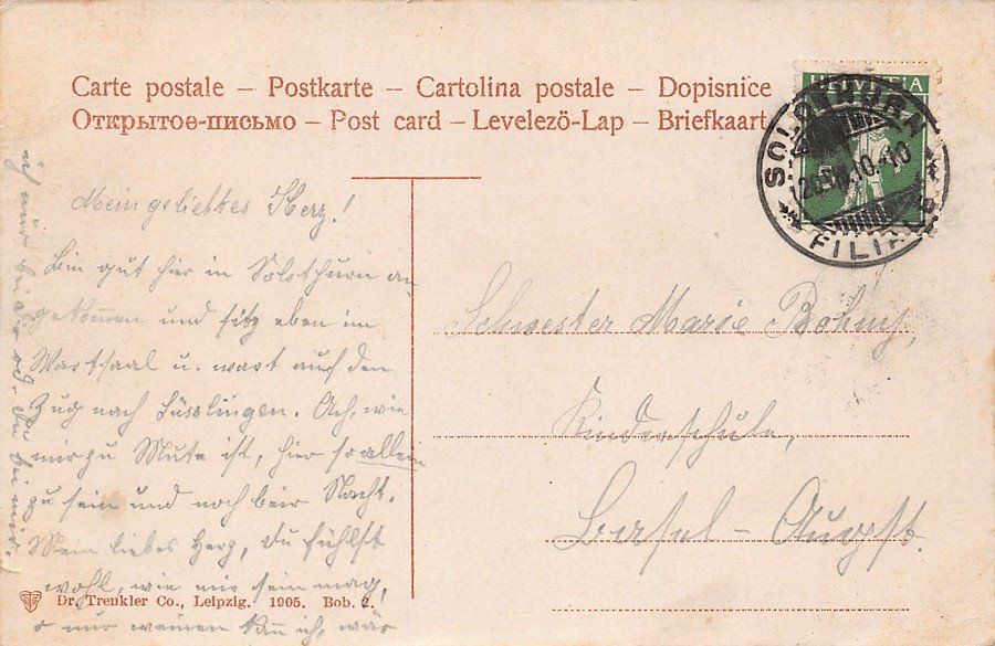 Cartoline postali: Iseltwald, ein Bernerhaus, gelaufen 1910 – Usato da Frauenfeld venduto da POML 1