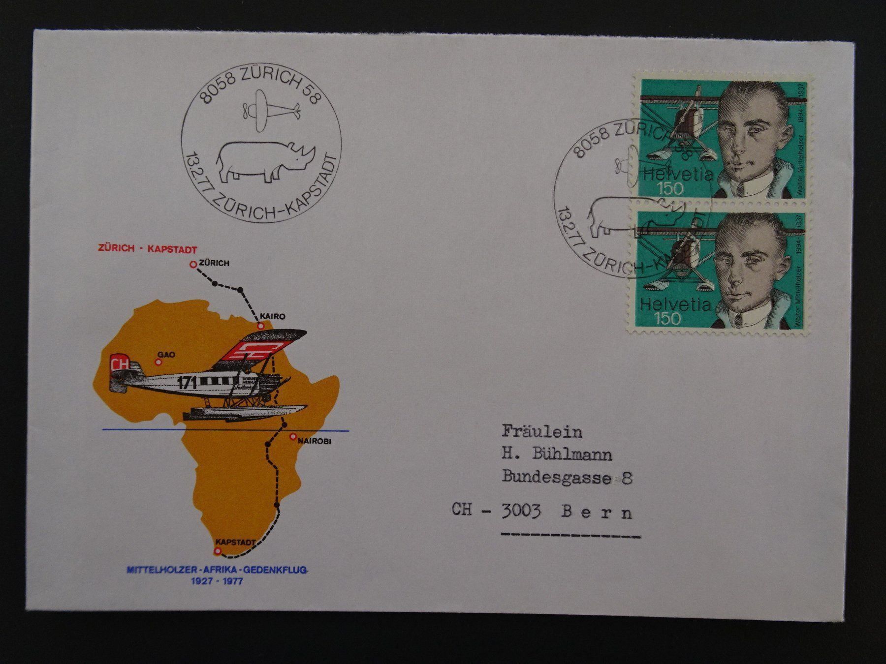 Alle Briefmarken: Erstflug 1.4.1971 – Gebraucht aus Aadorf von Chnorli-Furz 1