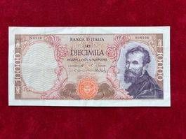 ITALIA - DieciMila Lire 27 Novembre 1973 - MICHELANGELO