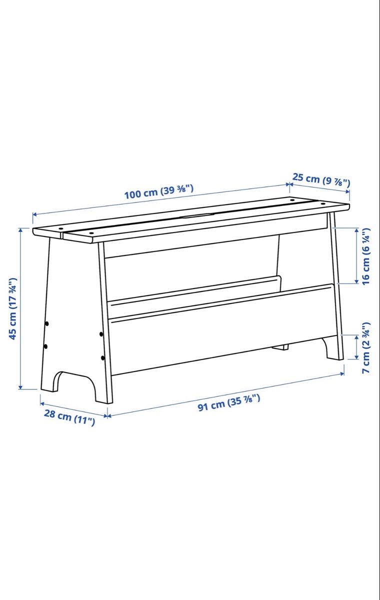 Panchine: IKEA PERJOHAN Bank mit Fach 100cm – Usato da Ipsach venduto da Lmlm2006 2