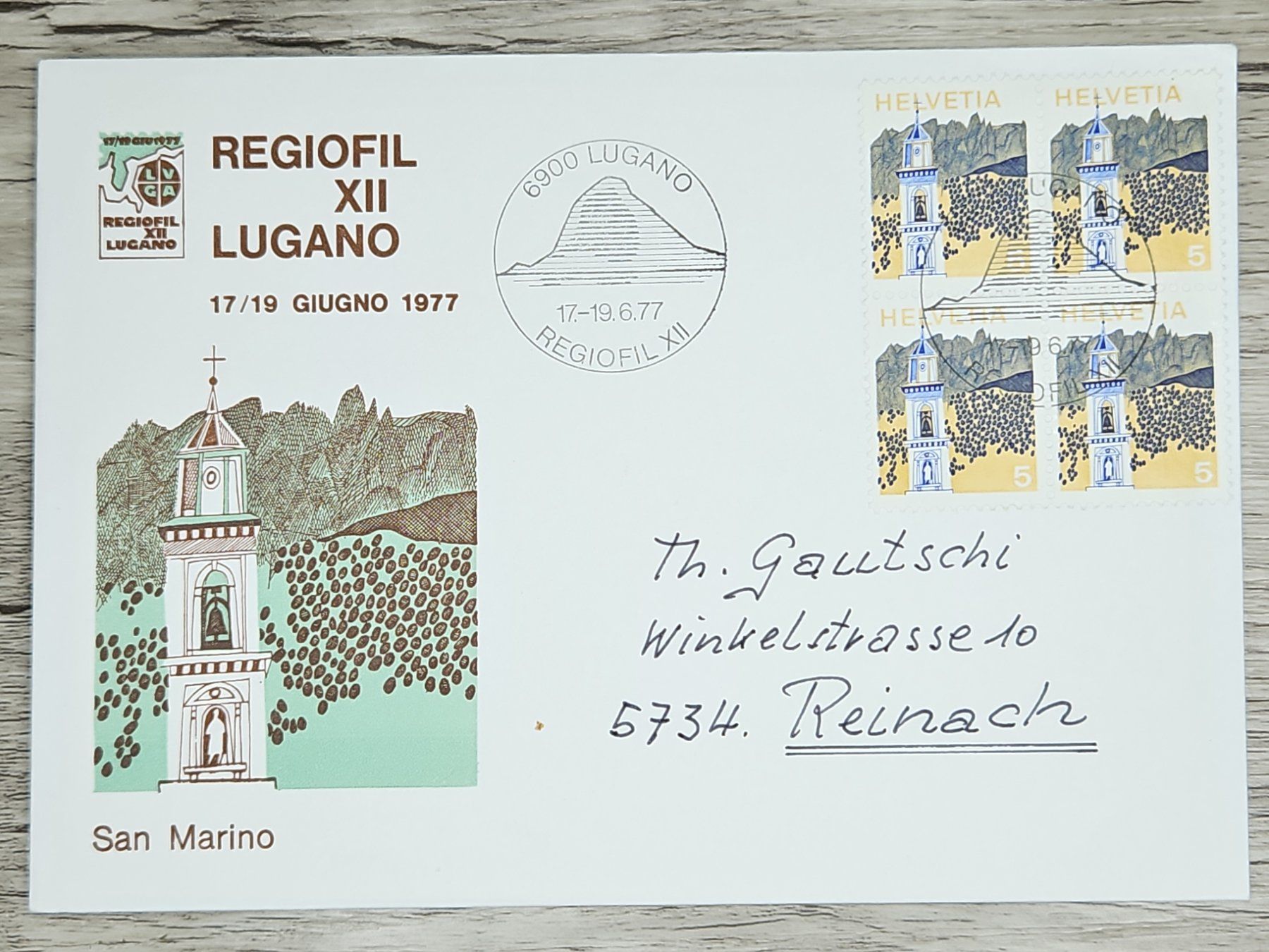 Tous les timbres: CL02 Enveloppe + Timbre Suisse 1977 – D'occasion à Cousset par Patrick_Collections