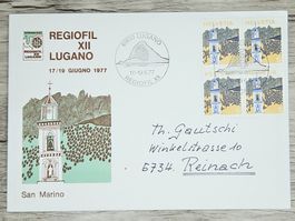 CL02 Enveloppe + Timbre Suisse 1977