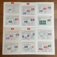 1939 LANDI ZÜRICH, SAMMLUNG 12 FLUGBRIEFE, LUXUS, SCHÖN!