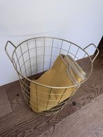 Drahtkorb goldfarben 