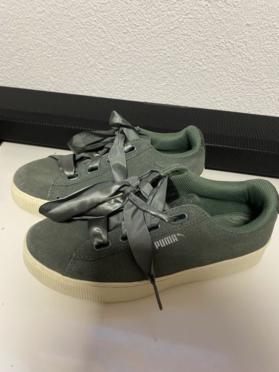 Puma Sneaker Plateau Satin Schleife Grün 37 (Usato) a Zürich