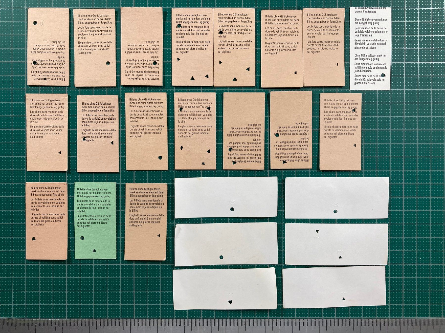 Tickets: Uster, 24 alte SBB Bahn Billette, 1983 – Gebraucht aus Lenzburg von fh1 1