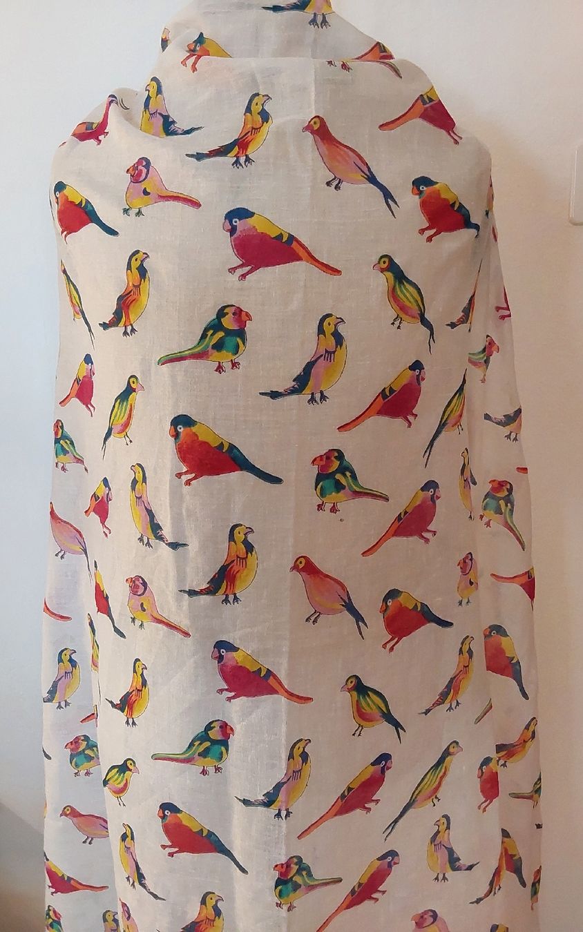 Foulards & écharpes: Schal Baumwolle Motiv Papageien – Neuf (Voir description) à Köniz par scopello12 1