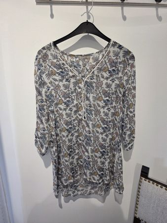 Bluse NILE Blumenmuster Weiss XS guter Zustand
