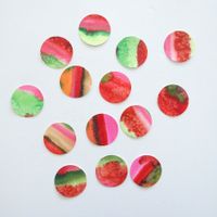 14 Papierkreise bemalt Aquarell zum Basteln / Scrapbooking