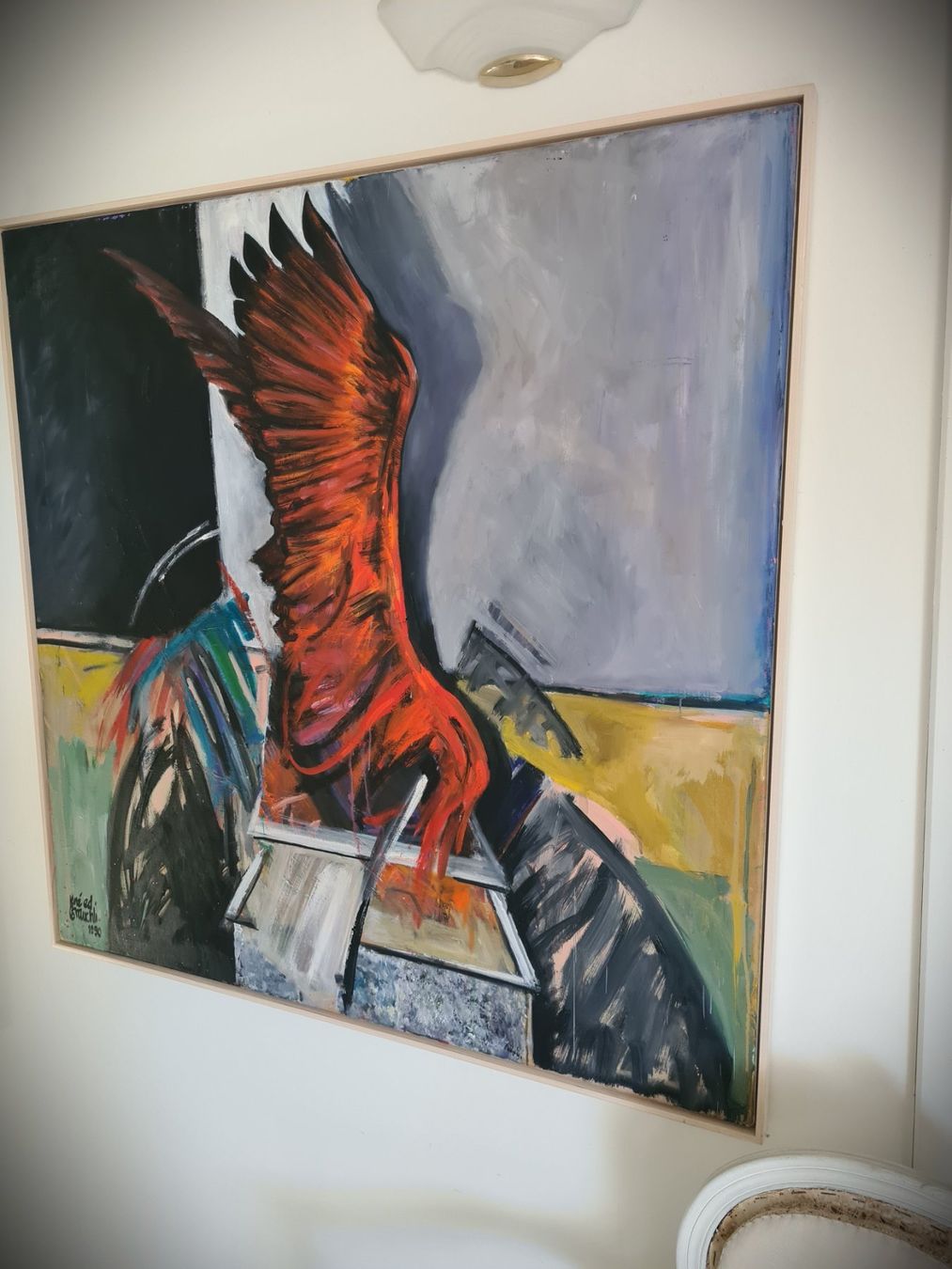 Gemälde: Original Gemälde von René Brauchli 1943 – Gebraucht aus Rotkreuz von Dobermann5 1