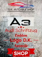 Audi A3 Emblem Schriftzug Logo NEU in Schwarz glänzend