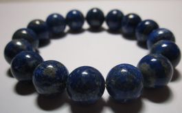 NEU Edelsteinarmband mit natürlichem Lapislazuli 12mm GROSS