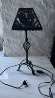 Lampe de table fer forgé motif soleil 