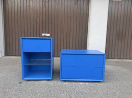 Kettnaker Möbelset in Blau  Kommode und Regal mit Schublade