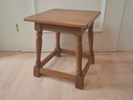 Vintage Revival Hocker massiver Eiche 1960er Pflanzenständer