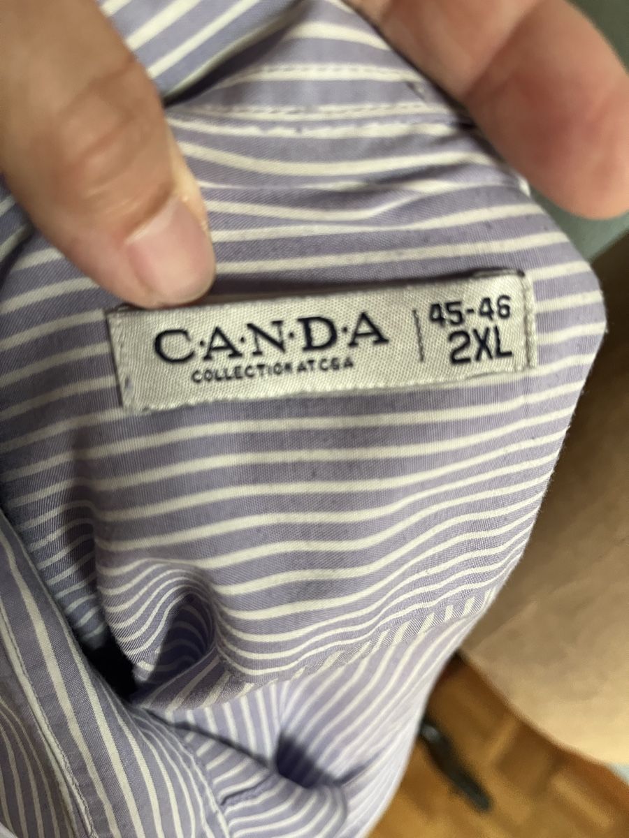 C&A Camicie: Chemise rayée bleu violet et blanc 2XL – Nuovo (secondo la descrizione) da Genève venduto da ct_fqr8 2