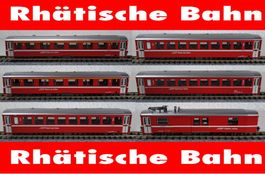 RhB EWI 6er Set Personenwagen+ Gepäckwagen Spur N Kato OVP