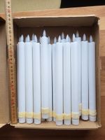18 weisse LED-Kunstkerzen (ohne Batterien)