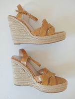 Zara Keilsandaletten Gelb Plateau Espadrilles NEU Gr 38