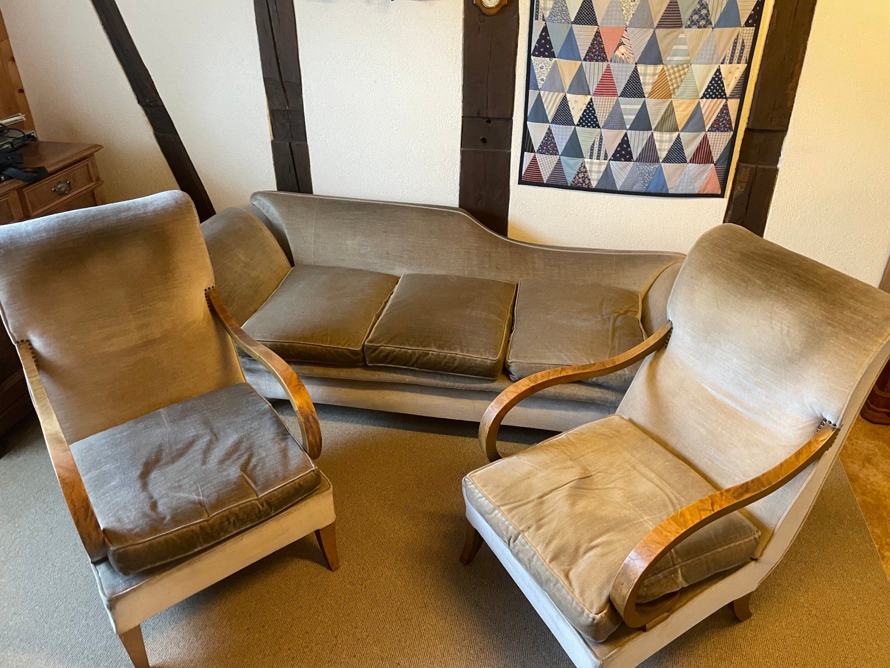 Sofas: Antike Art Deco Polstergruppe – D'occasion à Grafstal par Er22 3